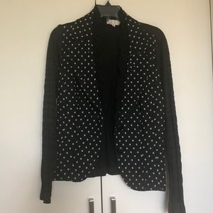 Soft black and white party blazer